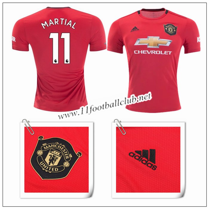 Le Nouveau Maillot du Manchester United MARTIAL 11 Domicile Rouge 2019/20 Junior