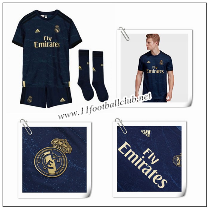 Le Nouveau Maillot du Real Madrid Enfant Exterieur Bleu Foncé 2019/20 Authentic