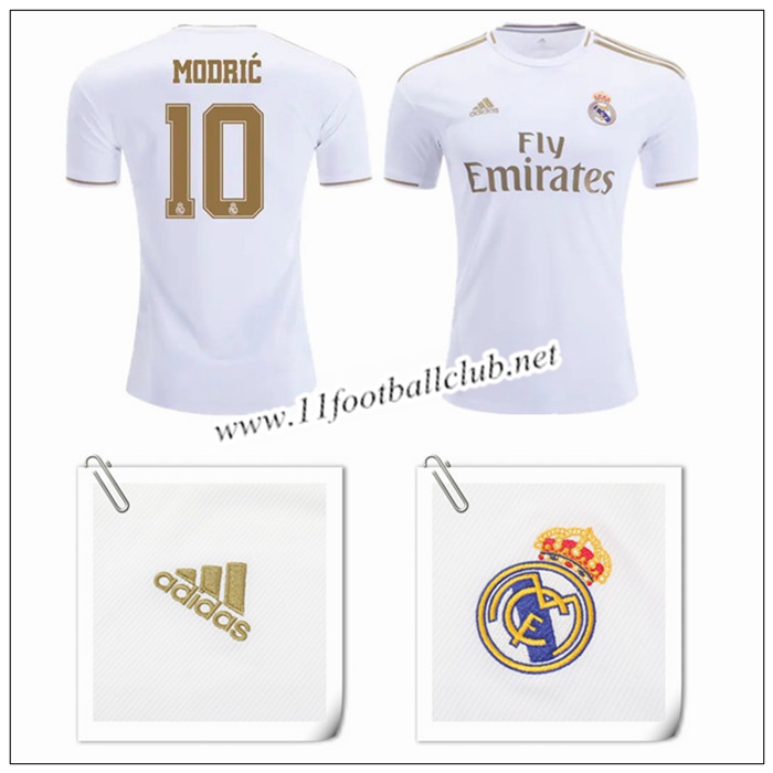 Le Nouveau Maillot du Real Madrid MODRIC 10 Domicile Blanc 2019/20 Junior
