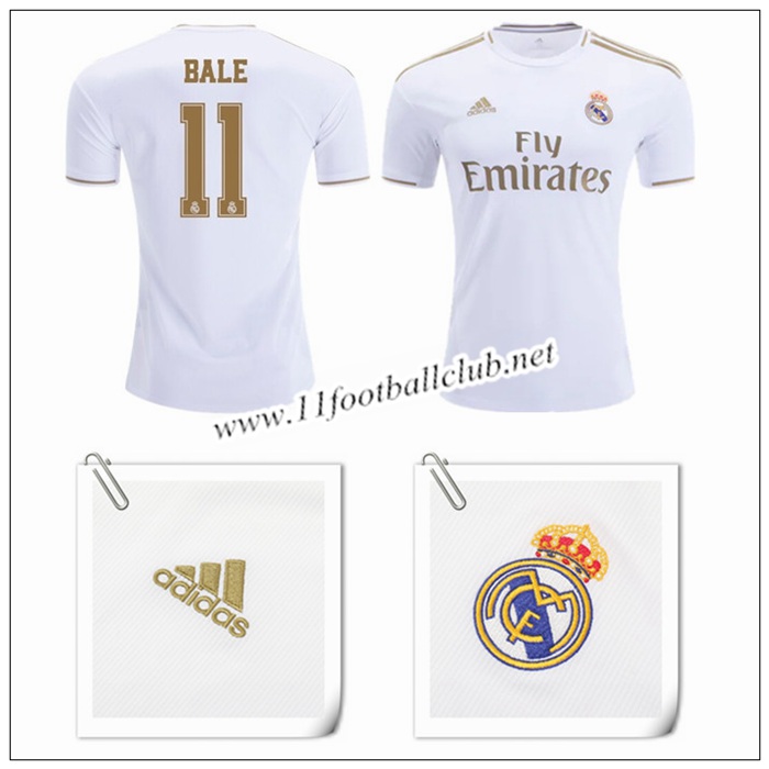 Le Nouveaux Maillot de Real Madrid Gareth Bale 11 Domicile Blanc 2019/20 Officiel