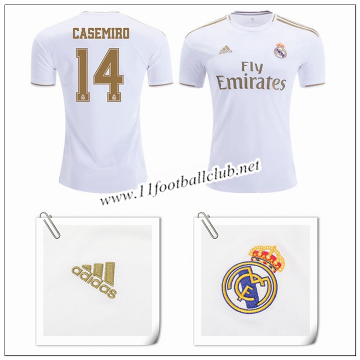 Le Nouveau Maillot du Real Madrid Casemiro 14 Domicile Blanc 2019/20 Authentic