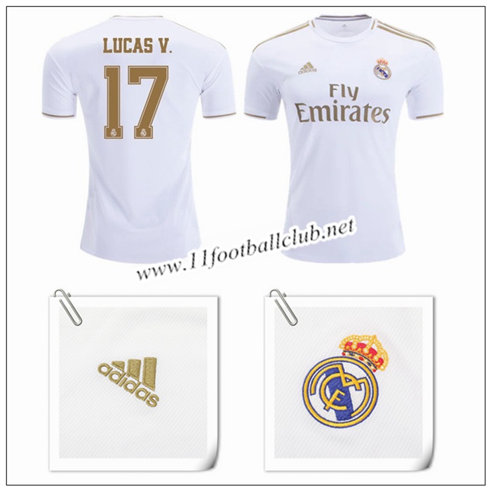 Le Nouveaux Maillot de Real Madrid Lucas Vazquez 17 Domicile Blanc 2019/20 Personnalisé
