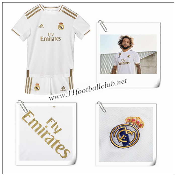 Le Nouveau Maillot du Real Madrid Enfant Domicile Blanc 2019/20 Flocage