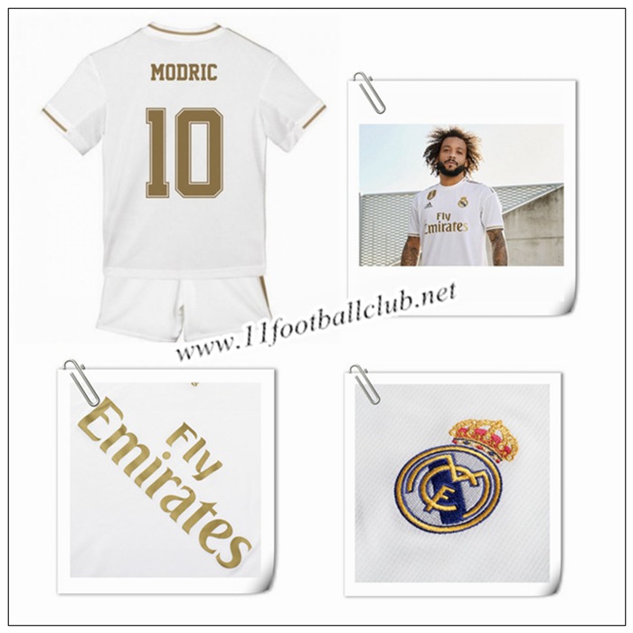 Le Nouveaux Maillot de Real Madrid MODRIC 10 Enfant Domicile Blanc 2019/20 Personnalisable