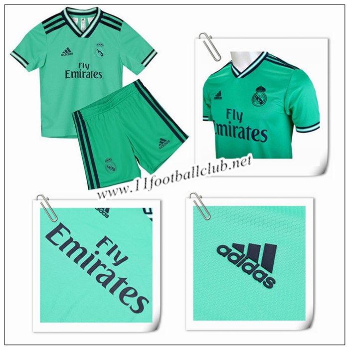 Le Nouveau Maillot du Real Madrid Enfant Third Menthe Verte 2019/20 Junior