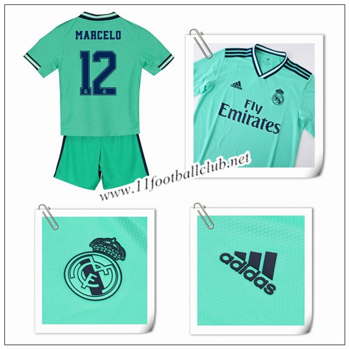 Le Nouveaux Maillot de Real Madrid Marcelo 12 Enfant Third Menthe Verte 2019/20