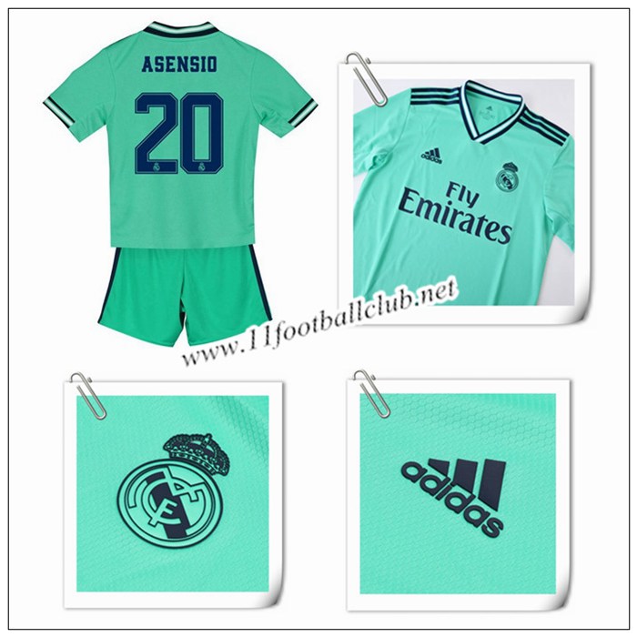 Le Nouveau Maillot du Real Madrid ASENSIO 20 Enfant Third Menthe Verte 2019/20