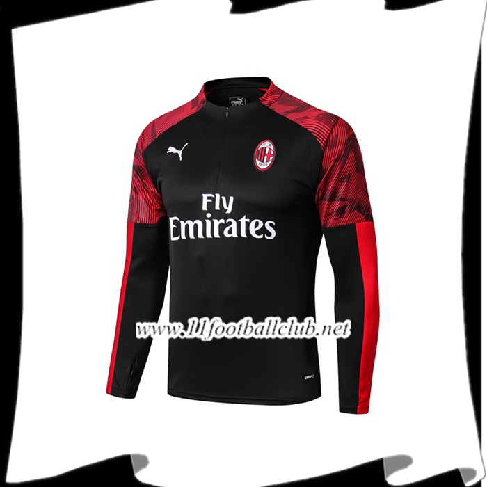 Le Nouveau Sweatshirt Training Milan AC Noir 2019/20 Personnalisable