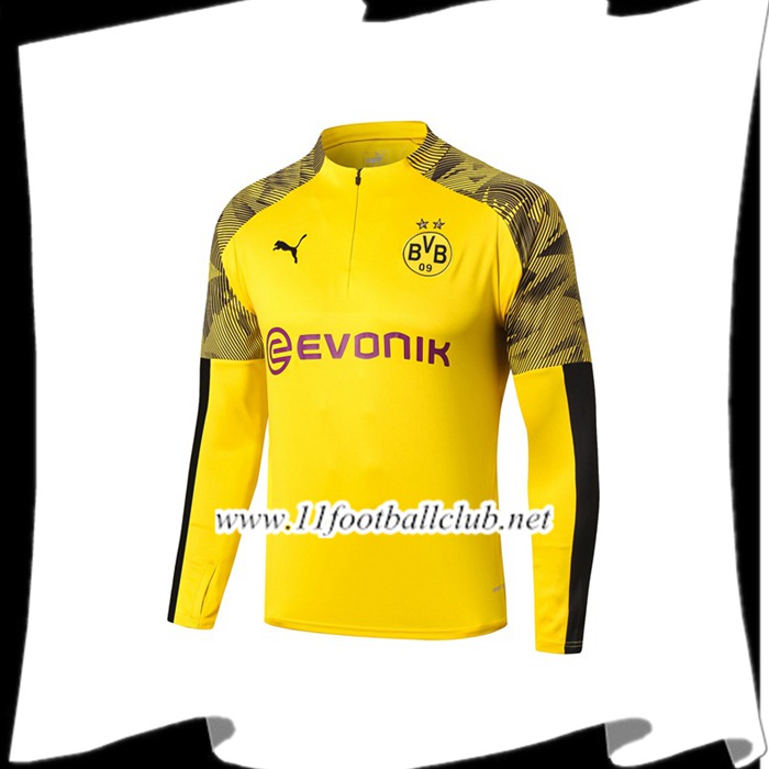Le Nouveau Sweatshirt Training Dortmund BVB Jaune 2019/20 Personnalisé