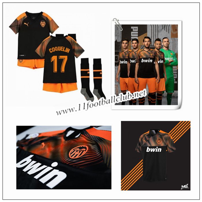 Le Nouveau Maillot du Valence CF COQUELIN 17 Enfant Exterieur Orange 2019/20 Junior