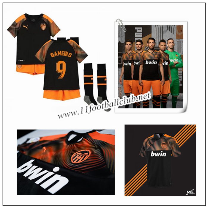 Le Nouveau Maillot du Valence CF GAMEIRO 9 Enfant Exterieur Orange 2019/20 Junior