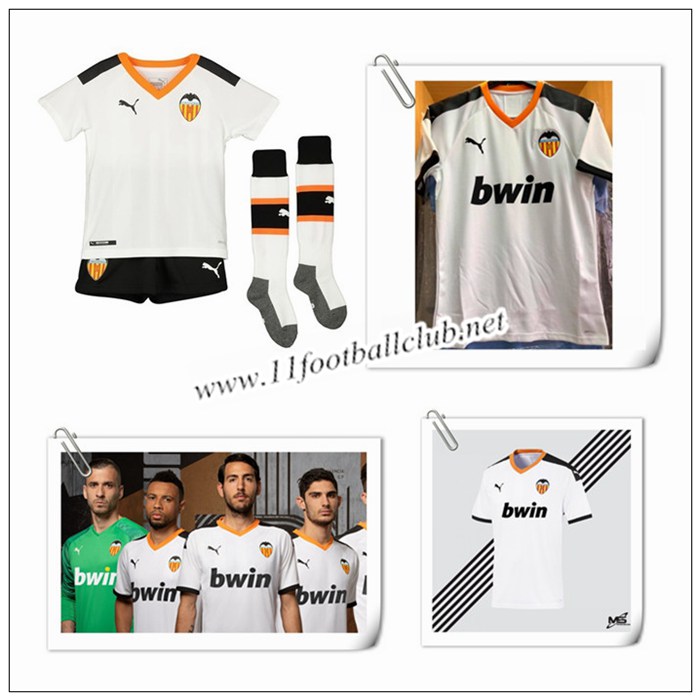 Le Nouveau Maillot du Valence CF Enfant Domicile Blanc 2019/20 Floqué
