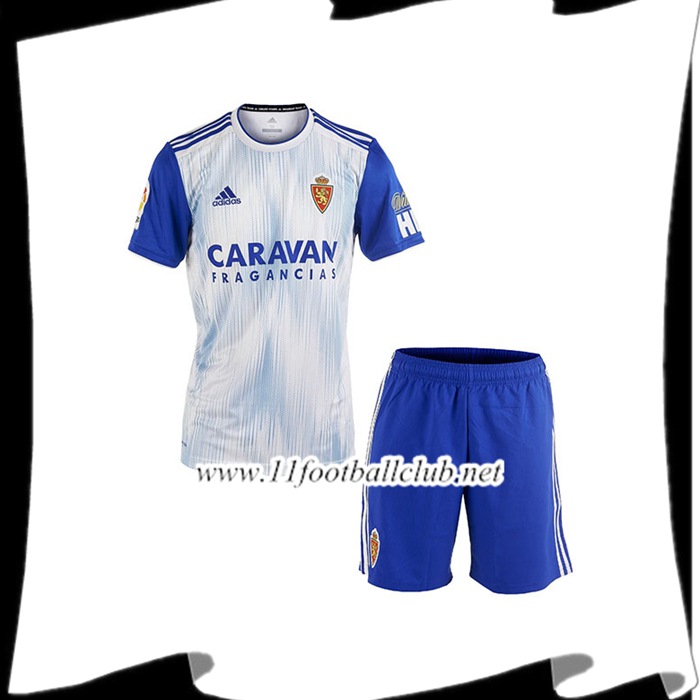 Le Nouveau Maillot du Real Zaragoza Enfant Domicile Blanc et Bleu 2019/20 Vintage