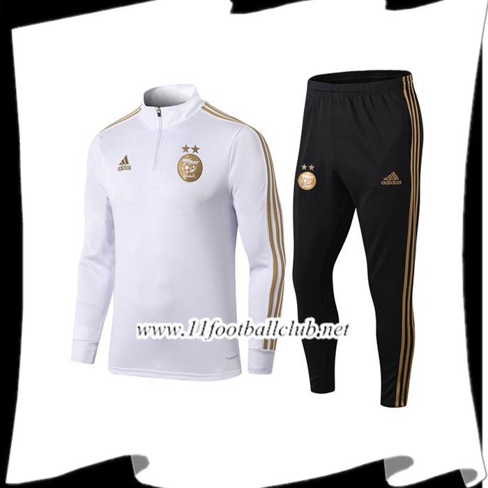 Le Nouveaux Ensemble Survetement Algerie Blanc 2019/20 Flocage