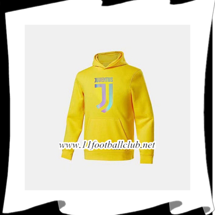 Le Nouveaux Sweatshirt Training Capuche Juventus Jaune 2020/2021