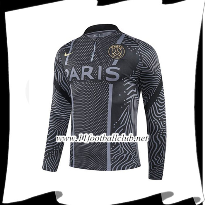 Le Nouveaux Sweatshirt Training PSG Noir/Gris 2020/2021
