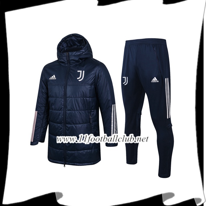 Le Nouveau Doudoune De Foot Juventus + Pantalon Bleu Marin 2020/2021