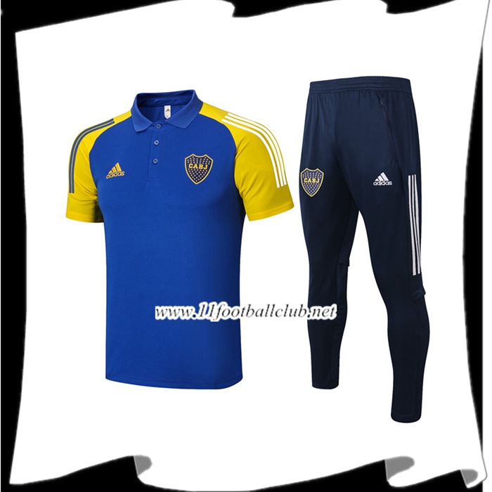 Le Nouveaux Ensemble Polo Boca Juniors + Pantalon Bleu 2020/2021