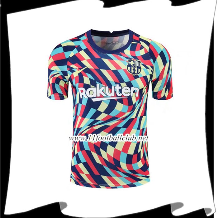 Le Nouveaux Training T-Shirts FC Barcelone Jaune/Bleu/Rouge 2020/2021