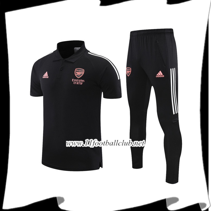 Le Nouveaux Ensemble Polo Arsenal + Pantalon Noir 2021/2022