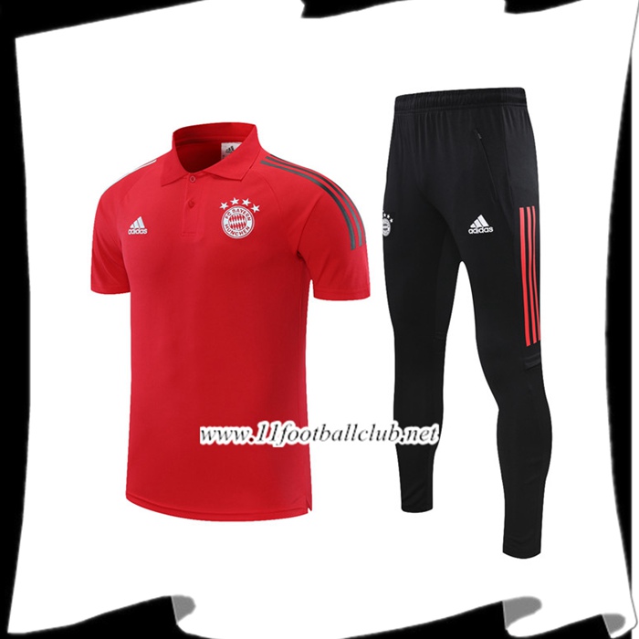 Le Nouveaux Ensemble Polo Bayern Munich + Pantalon Rouge 2021/2022