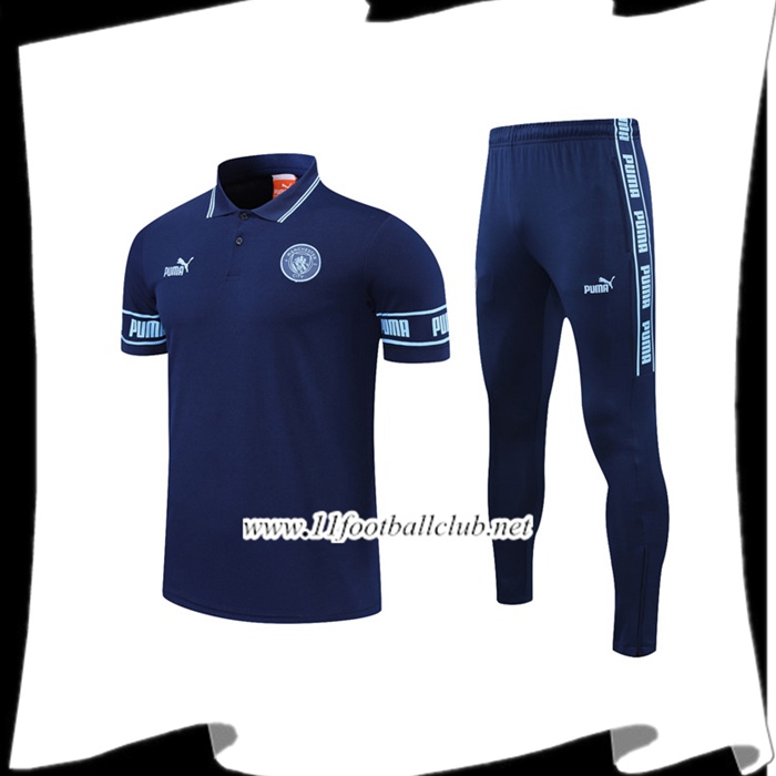 Le Nouveau Ensemble Polo Manchester City + Pantalon Bleu 2021/2022