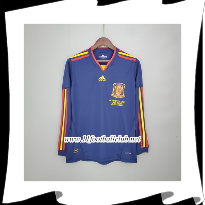 Le Nouveaux Maillot de Foot Espagne Retro Exterieur Manche Longue 2010