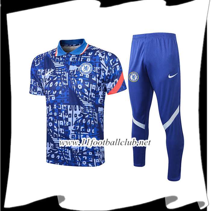 Le Nouveau Ensemble Polo FC Chelsea + Pantalon Bleu 2021/2022