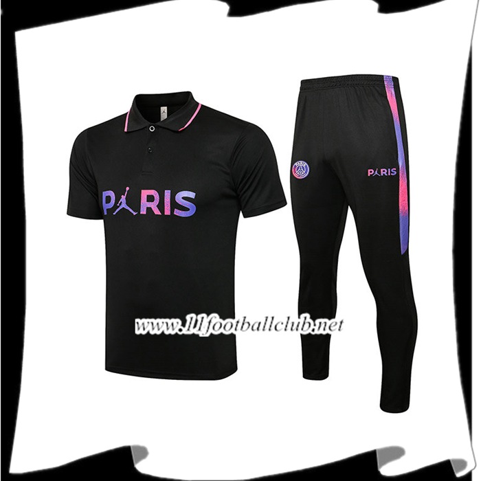 Le Nouveaux Ensemble Polo Jordan PSG + Pantalon Noir 2021/2022
