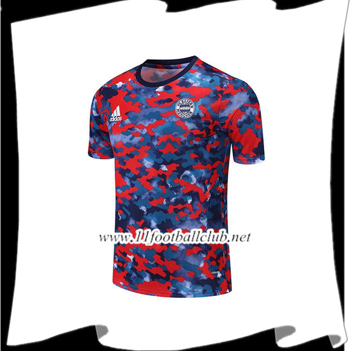Le Nouveau Training T-Shirts FC Bayern Munich Rouge/Bleu 2021/2022