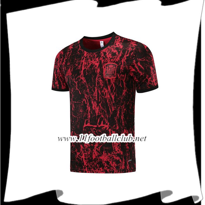 Le Nouveau Training T-Shirts Espagne Rouge/Noir/Jaune 2021/2022