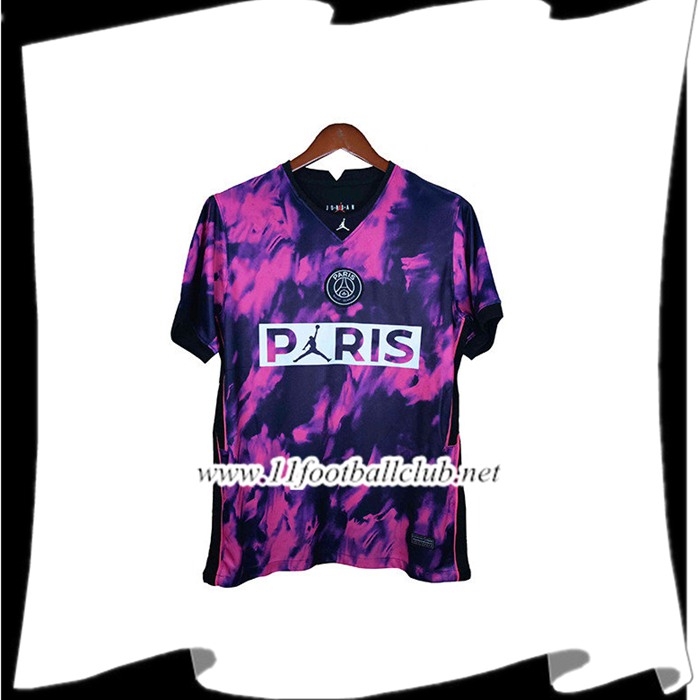 Nouveaux Training T-Shirts PSG Jordan Pourpre/Nior 2021/2022