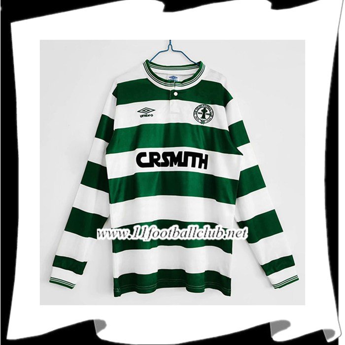 Le Nouveau Maillot de Foot Celtic FC Retro Domicile Manche Longue 1987/1988