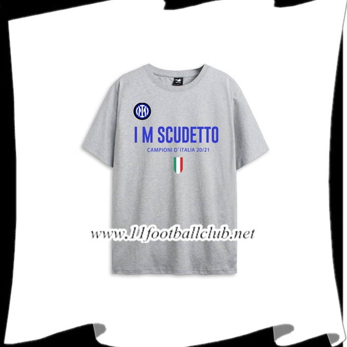 Le Nouveau T-Shirts Inter Milan Scudetto Gris 2021