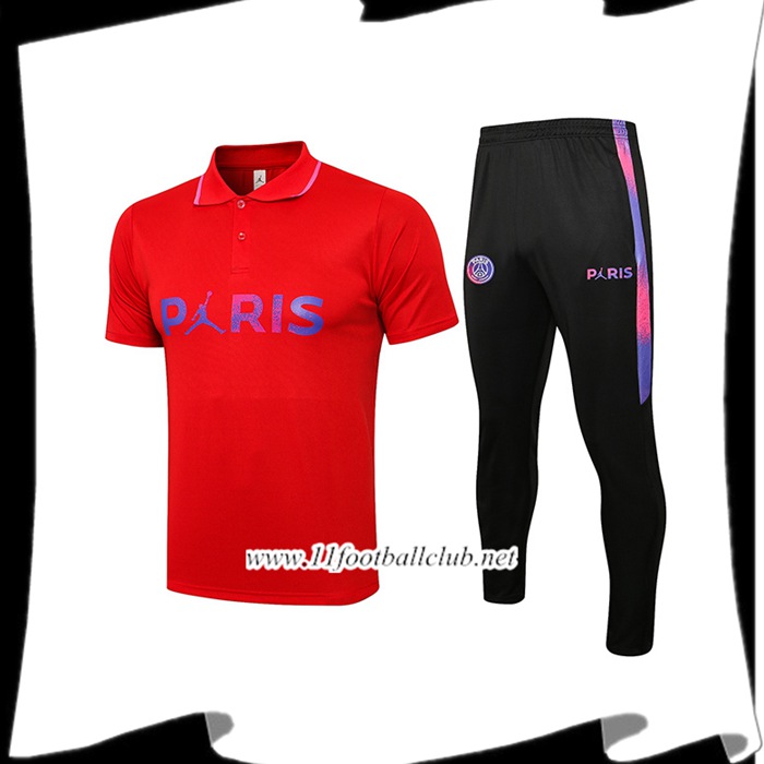 Le Nouveau Ensemble Polo Jordan PSG + Pantalon Rouge Classic 2021/2022