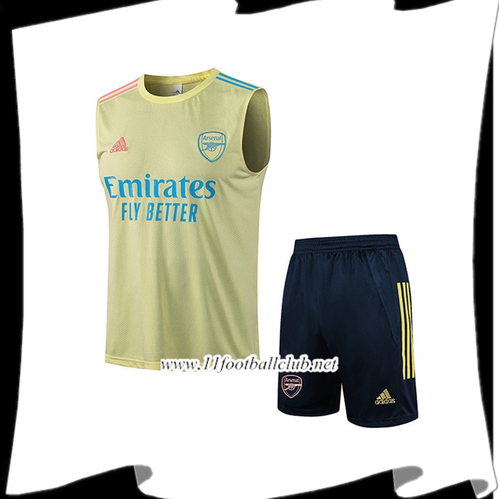 Le Nouveau Ensemble Training T-Shirts Arsenal + Short Vert 2021/2022