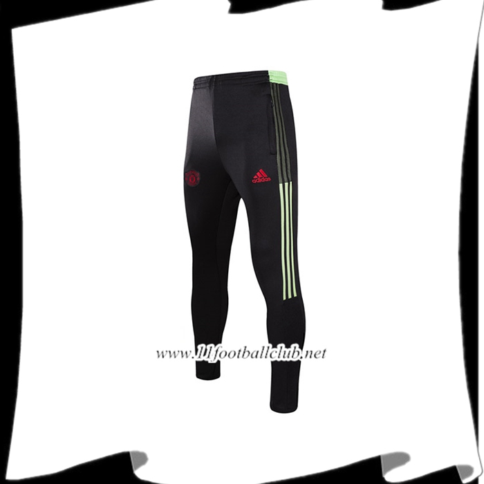 Le Nouveau Training Pantalon Foot Manchester United Noir/Vert 2021/2022