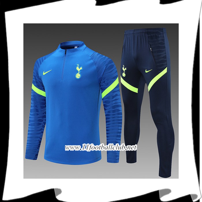 Le Nouveau Ensemble Survetement de Foot Tottenham Enfant Bleu Marin 2021/2022
