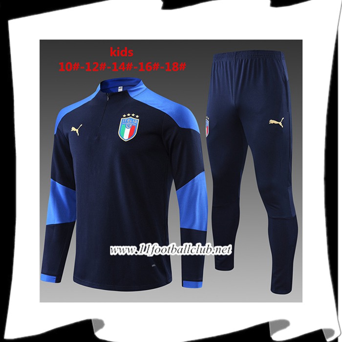 Le Nouveau Ensemble Survetement de Foot Italie Enfant Bleu Marin 2021/2022