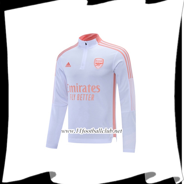 Le Nouveau Sweatshirt Training Arsenal Rose/Blanc 2021/2022