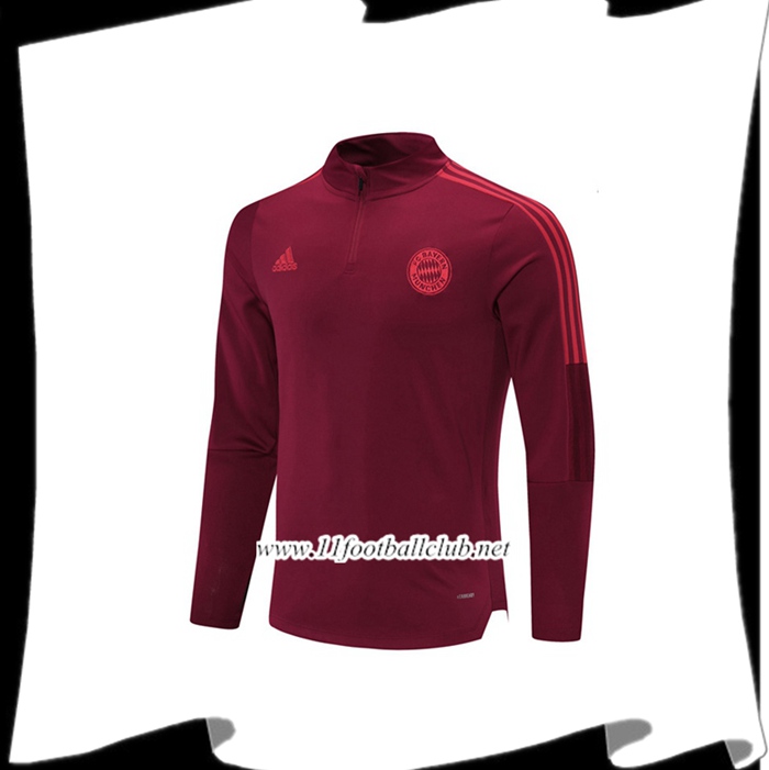 Le Nouveau Sweatshirt Training Bayern Munich Rouge 2021/2022 -1