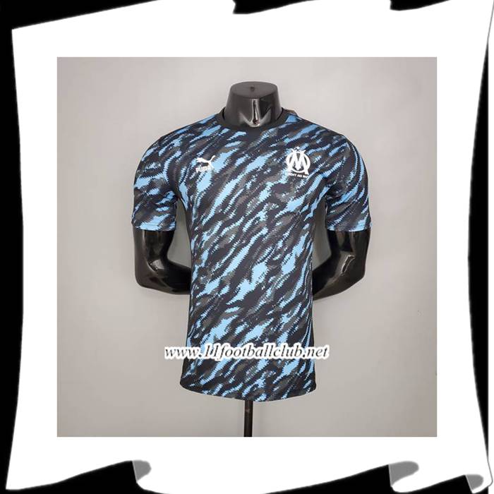 Le Nouveaux Training T-Shirts Marseille Player Version Noir/Bleu 2021/2022