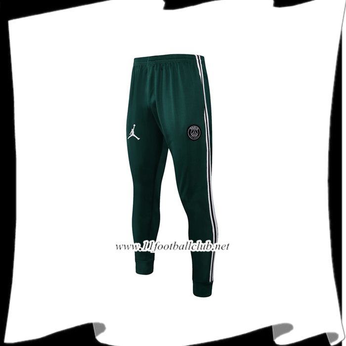Le Nouveau Training Pantalon Foot Jordan PSG Vert Fonce 2021/2022