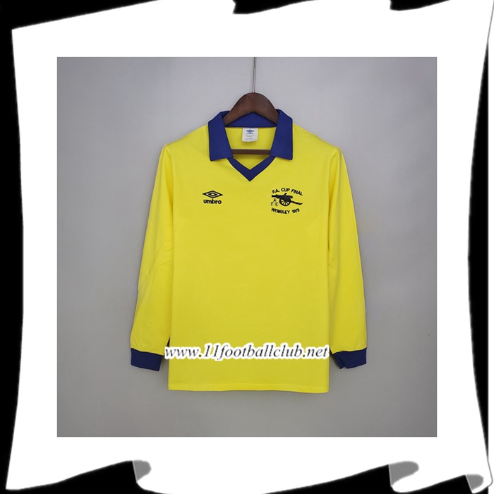 Le Nouveaux Maillot de Foot Arsenal Retro Manche Longue Exterieur 1971/1979