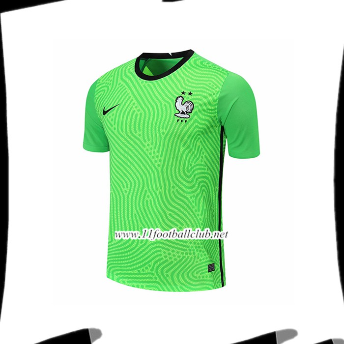 Maillot Equipe Foot France Gardien de But Vert 2020