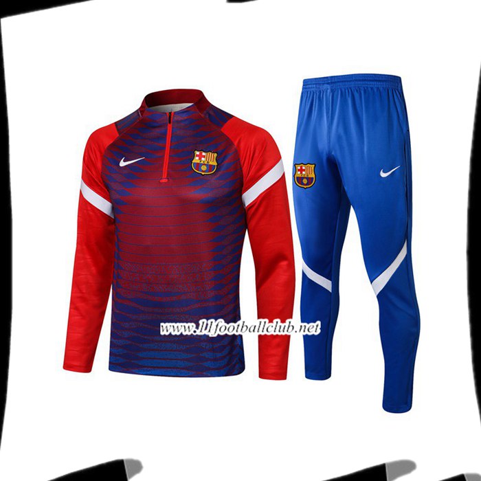 Ensemble Survetement de Foot FC Barcelone Rouge 2021/2022 -1