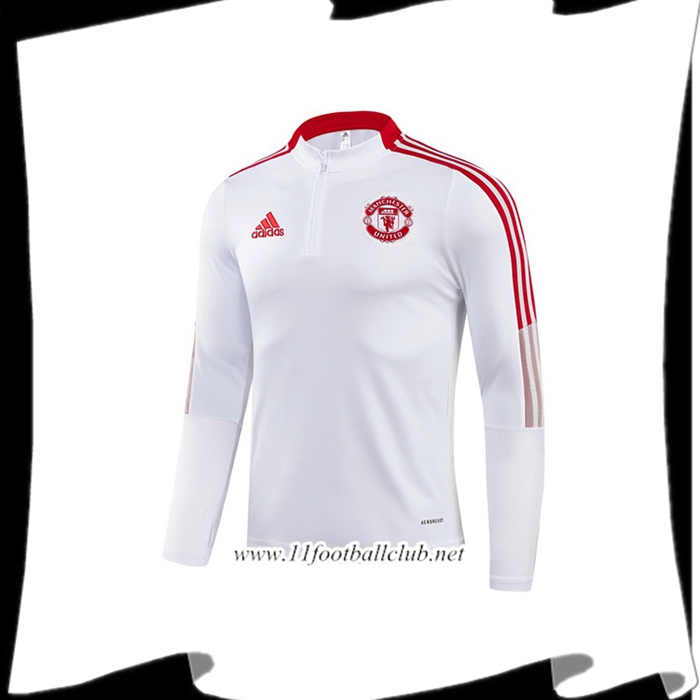 Le Nouveau Sweatshirt Training Manchester United Noir/Blanc 2021/2022