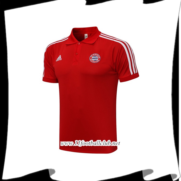 Le Nouveaux Polo Foot Bayern Munich Blanc/Rouge 2021/2022