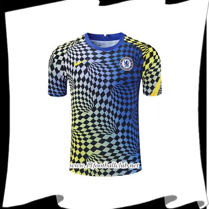 Le Nouveau Training T-Shirts FC Chelsea Bleu/Jaune 2021/2022