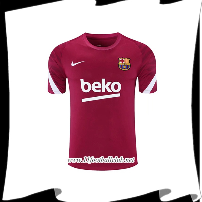 Le Nouveaux Training T-Shirts FC Barcelone Rouge/Blanc 2021/2022
